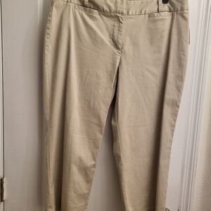 Charter Club Beige Cropped Straight-Leg Pants